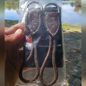 KINCADE Brown Leather Ring Savers For Horse Enthusiasts.